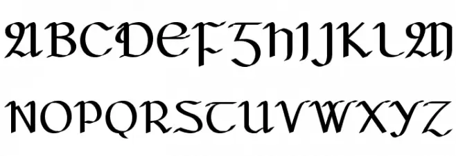 Seanchló Шрифта ВЕРХНИЙ