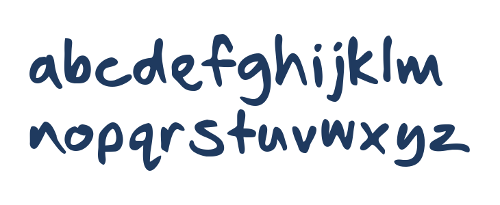 Seans Other Hand Lowercase