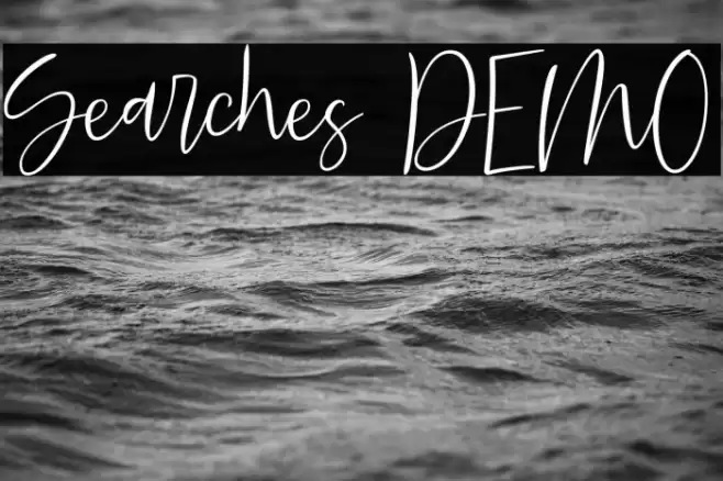Searches DEMO Font examples
