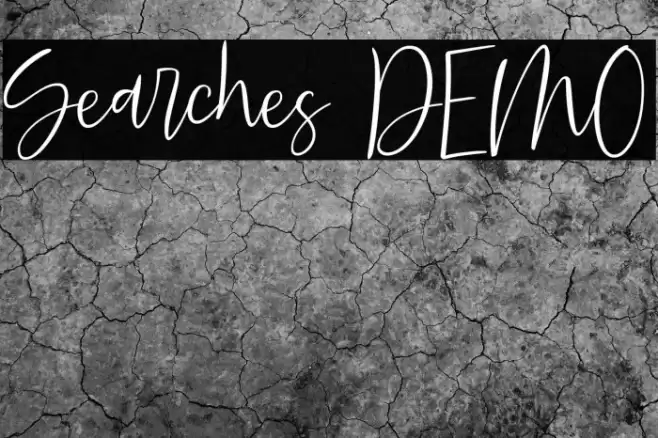 Searches DEMO Font examples