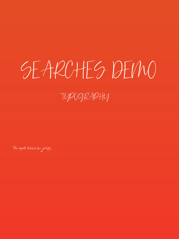 Searches DEMO Poster
