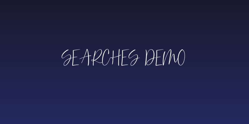 Searches DEMO Social Header