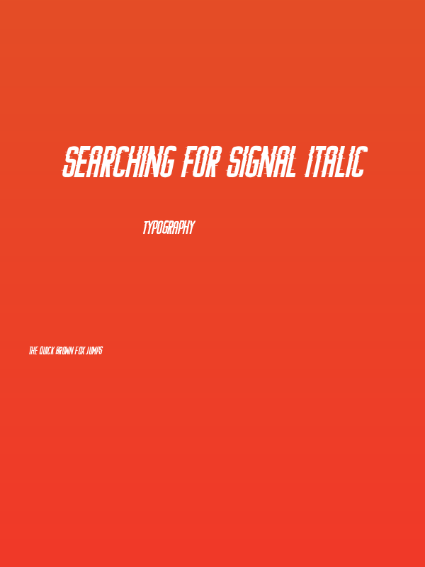 Searching For Signal Italic Poster