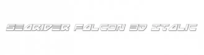 Searider Falcon 3D Italic  Frei Schriftart Herunterladen