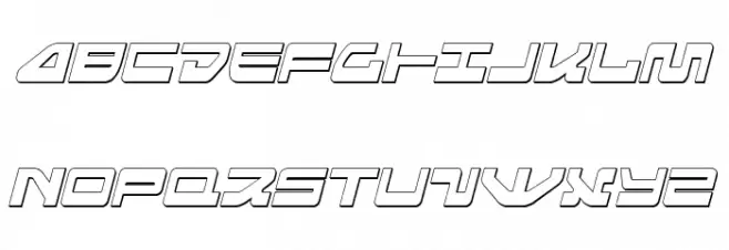 Searider Falcon 3D Italic خط أحرف كبيرة