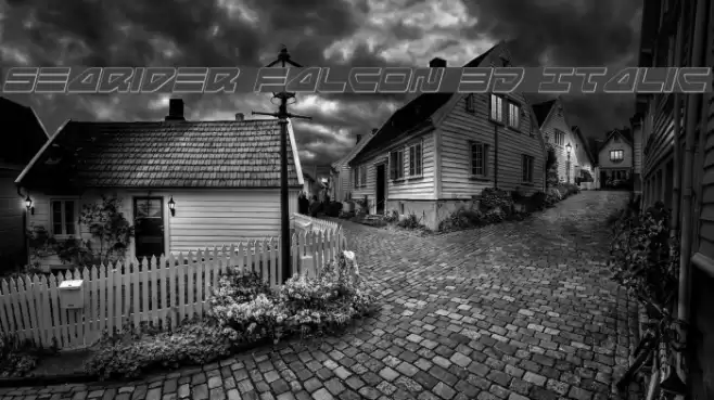 Searider Falcon 3D Italic Font examples