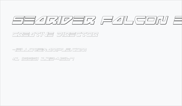 Searider Falcon 3D Italic Business Card