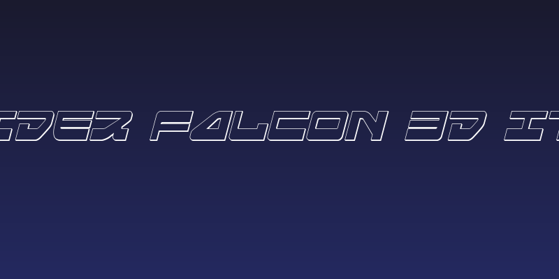 Searider Falcon 3D Italic Social Header