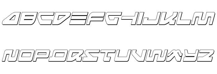 Searider Falcon 3D Italic Font LOWERCASE