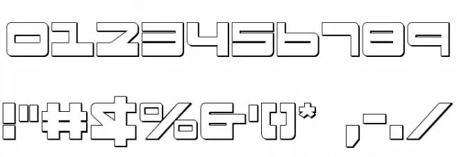 Searider Falcon 3D フォント その他の文字