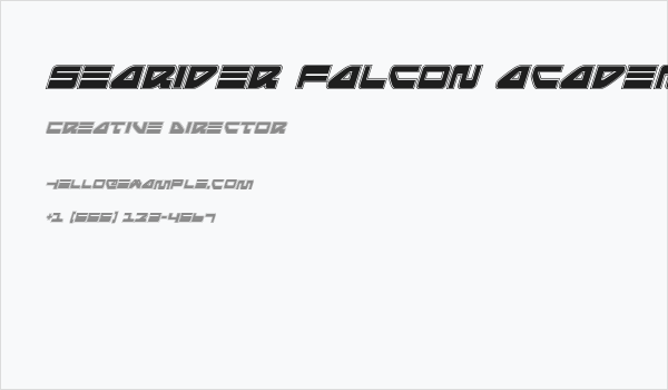 Searider Falcon Academy Italic Business Card