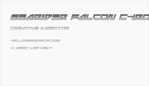 Searider Falcon Chrome Italic Business Card
