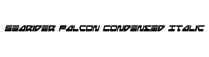 Searider Falcon Condensed Italic Schriftart