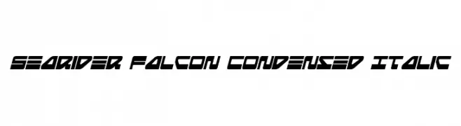 Searider Falcon Condensed Italic  Frei Schriftart Herunterladen