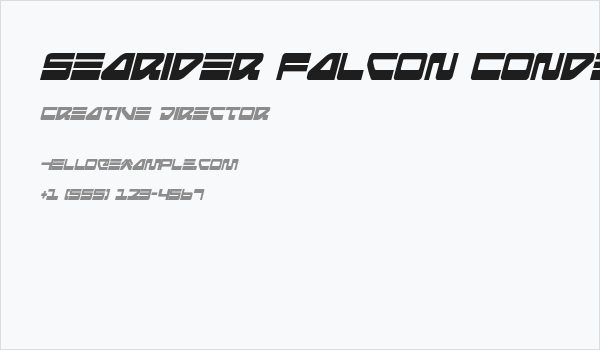 Searider Falcon Condensed Italic Business Card