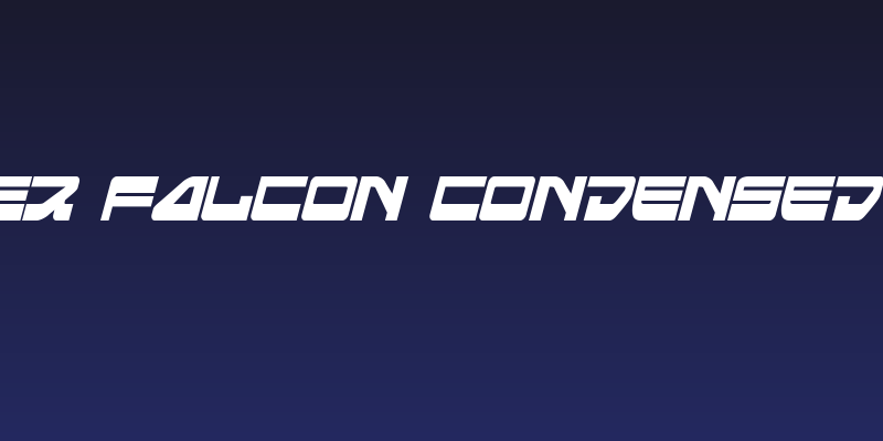 Searider Falcon Condensed Italic Social Header