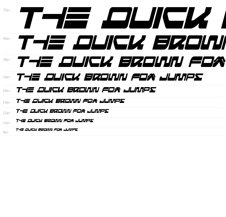 Searider Falcon Condensed Italic Waterfall