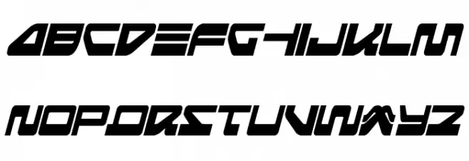 Searider Falcon Condensed Italic Schriftart Kleinbuchstaben