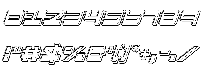 Searider Falcon Engraved Italic Font OTHER CHARS