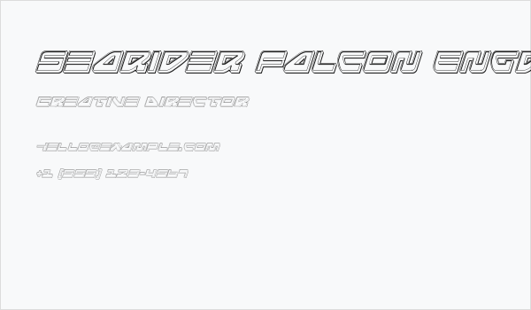 Searider Falcon Engraved Italic Business Card