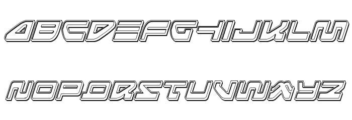Searider Falcon Engraved Italic Font LOWERCASE