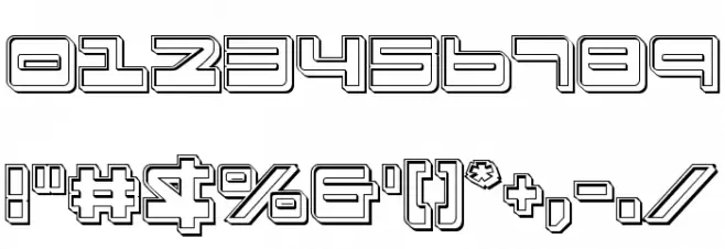 Searider Falcon Engraved Font OTHER CHARS