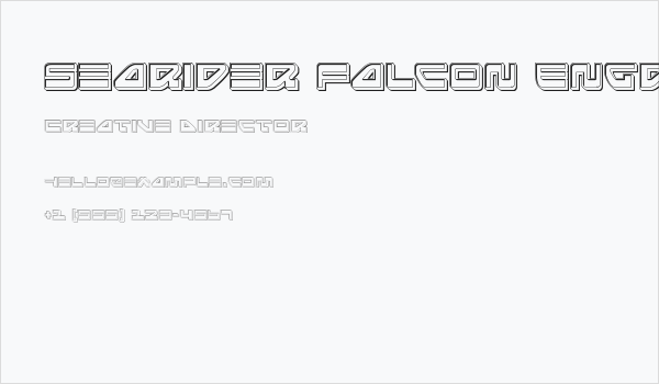 Searider Falcon Engraved Business Card