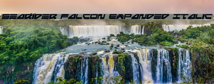Searider Falcon Expanded Italic Font examples