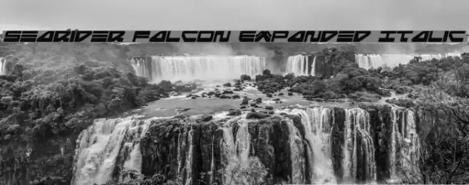Searider Falcon Expanded Italic Font examples