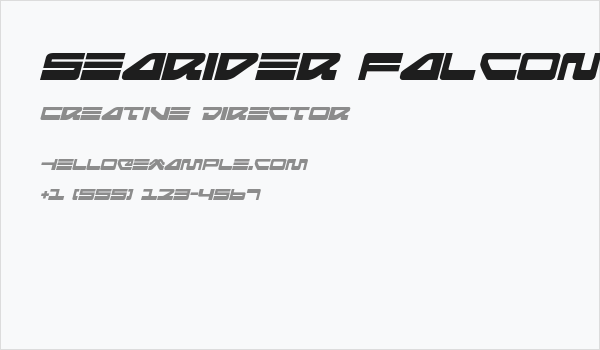 Searider Falcon Expanded Italic Business Card