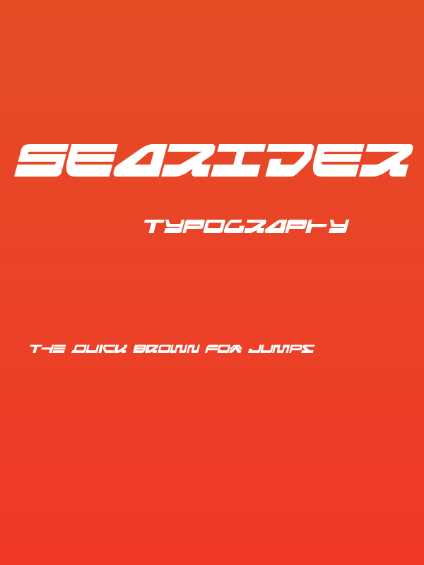 Searider Falcon Expanded Italic Poster