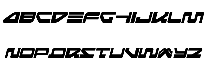 Searider Falcon Expanded Italic Font LOWERCASE