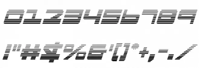 Searider Falcon Gradient Italic Font OTHER CHARS