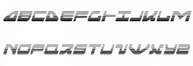Searider Falcon Gradient Italic Schriftart Groß