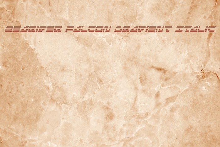 Searider Falcon Gradient Italic Example 3