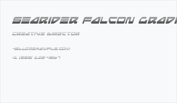Searider Falcon Gradient Italic Business Card