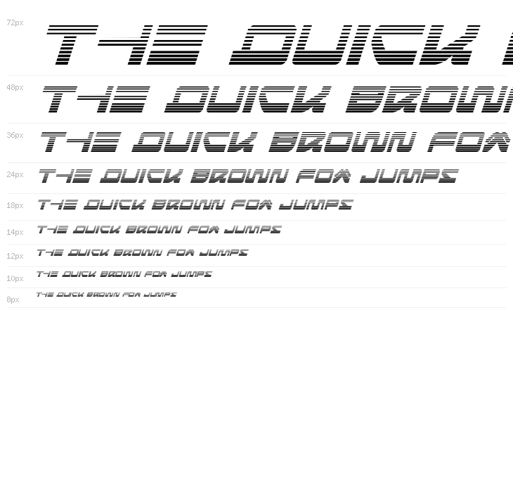 Searider Falcon Gradient Italic Waterfall