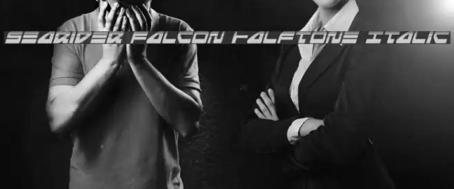 Searider Falcon Halftone Italic Font examples