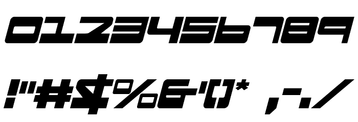 Searider Falcon Italic Font OTHER CHARS