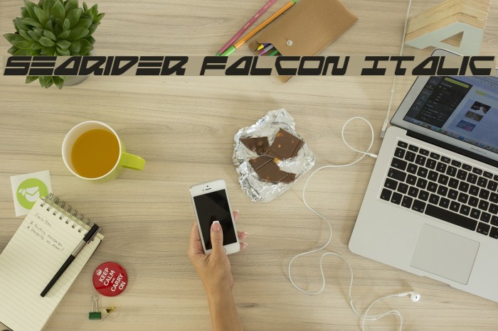 Searider Falcon Italic Font examples