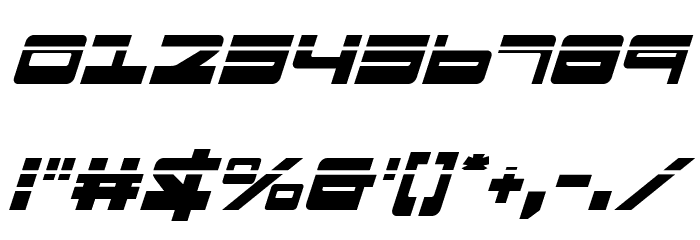 Searider Falcon Laser Italic Font OTHER CHARS