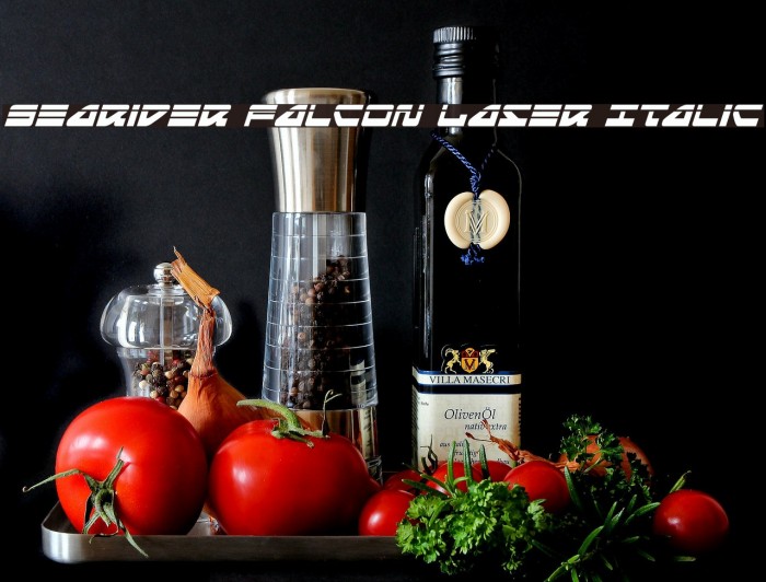 Searider Falcon Laser Italic Font examples