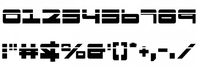 Searider Falcon Laser Font OTHER CHARS