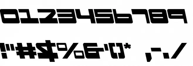 Searider Falcon Leftalic Font OTHER CHARS