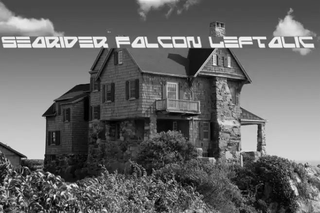 Searider Falcon Leftalic Font examples