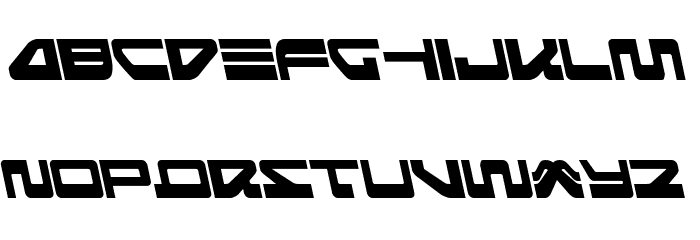 Searider Falcon Leftalic Font LOWERCASE