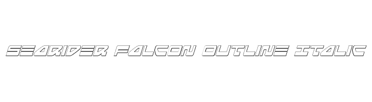 Searider Falcon Outline Italic  नि: शुल्क फ़ॉन्ट्स डाउनलोड