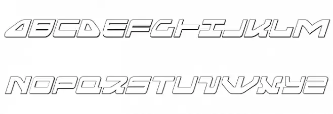 Searider Falcon Outline Italic フォント 大文字