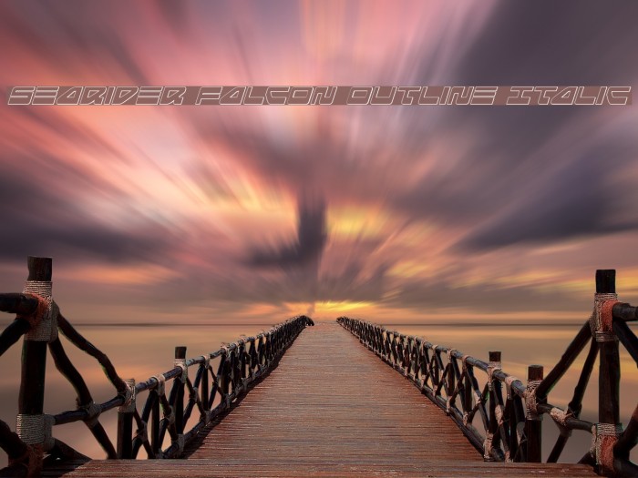 Searider Falcon Outline Italic Example 1