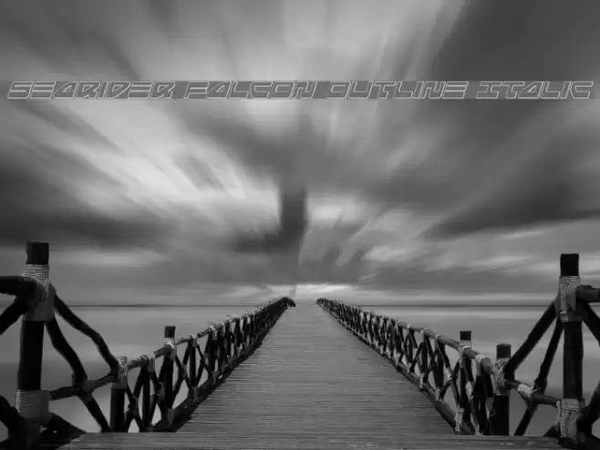 Searider Falcon Outline Italic Font examples